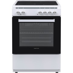 United UFV-68277T Κουζίνα 69lt με Κεραμικές Εστίες Π60εκ. Λευκή